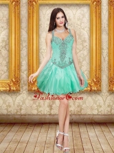 Fashionable Beading and Ruffles Prom Dresses in Apple Green for 2015 SJQDDT30003FOR
