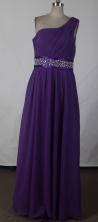 Fashionable Empire One Shoulder Floor-length Prom Dress LHJ42805