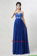 Hot Sale Sweetheart Blue Prom Dresses with Appliques DBEE365FOR