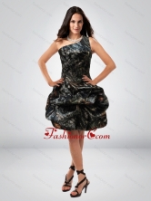 Fashionable Ball Gown One Shoulder Camo Prom Dresses with Belt CMPD017FOR