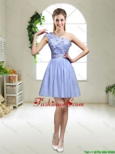 Perfect One Shoulder Appliques Prom Dresses in Lavender BMT050BFOR