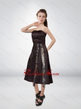 Fashionable Short Strapless Camo Prom Dresses with Tea Length CMPD009FOR