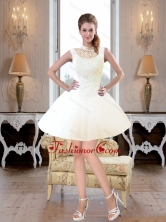 Sturning High Neck Prom Dresses with Beading in White SJQDDT42003FOR