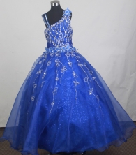 2012 Beautiful Ball Gown Strap Floor-length Little Gril Pagant Dress Style RFGDC078