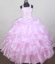 2012 Brand new Ball Gown Strap Floor-length Flower Girl Dress  Style RFGDC0116 