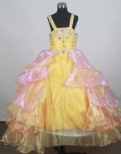2012 Brand new Ball Gown Strap Floor-length Flower Girl Dress Style RFGDC095