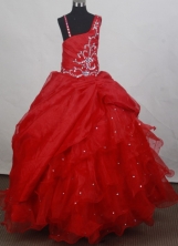 2012 Classical Ball Gown Strap Floor-length Flower Girl Dress Style RFGDC0100