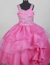 2012 Classical Ball Gown Strap Floor-length Flower Girl Dress  Style RFGDC0115
