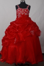 2012 Discout Ball Gown Strap Floor-length Flower Girl Dress Style RFGDC019