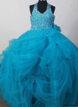 2012 Exquisite Ball Gown Halter Top Floor-length Flower Girl Dress  Style RFGDC06