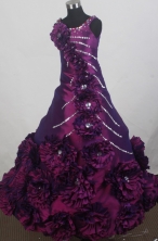 2012 Exquisite Ball Gown Scoop Floor-length Little Gril Pagant Dress Style RFGDC082