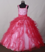 2012 Exquisite Ball Gown Square Floor-length Flower Girl Dress Style RFGDC013