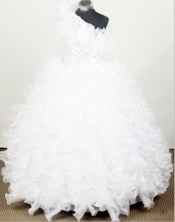 2012 Gorgeous Ball Gown One-shoulder Floor-length Flower Girl Dress  Style RFGDC091