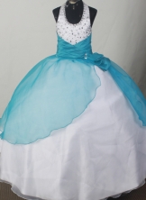 2012 Lovely Ball Gown Halter Top Floor-length Flower Girl Dress  Style RFGDC0119 