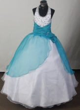 2012 Lovely Ball Gown Halter Top Floor-length Flower Girl Dress Style RFGDC0119