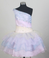 2012 Lovely Ball Gown One-shoulder Floor-length Flower Girl Dress Style RFGDC088