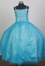 2012 Lovely Ball Gown Strap Floor-length Flower Girl Dress  Style RFGDC0109 
