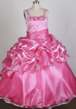 2012 Lovely Ball Gown Strap Floor-length Flower Girl Dress Style RFGDC099