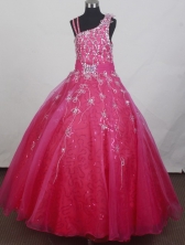 2012 Luxurious Ball Gown Strap Floor-length Little Gril Pagant Dress Style RFGDC069