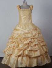 2012 Modest Ball Gown Square Floor-length Flower Girl Dress Style RFGDC035