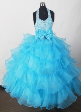 2012 Perfect Ball Gown Halter Top Floor-length Flower Girl Dress  Style RFGDC016