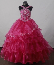 2012 Perfect Ball Gown V-neck Floor-length Flower Girl Dress Style RFGDC023