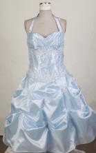 2012 Pretty Ball Gown Halter Top Floor-length Flower Girl Dress Style RFGDC0103