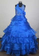 2012 Pretty Ball Gown Scoop Floor-length Little Gril Pagant Dress Style RFGDC075