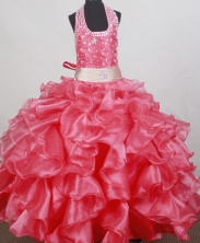 2012 Sweet Ball Gown Halter Top Floor-length Flower Girl Dress  Style RFGDC0101