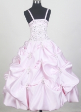 2012 Sweet Ball Gown Spaghetti Straps Floor-length Little Gril Pagant Dress Style RFGDC081
