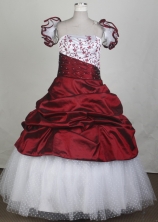 2012 Sweet Ball Gown Strapless Floor-length Flower Girl Dress Style RFGDC0107