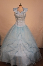Best Ball gown Scoop neck Floor-Length Little Girl Pageant Dresses Style FA-Y-313