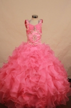 Best Ball gown Scoop neck Floor-Length Little Girl Pageant Dresses Style FA-Y-314