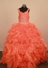 Exquisite Ball gown Strap Floor-Length Little Girl Pageant Dresses Style FA-Y-336