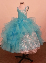 Fashionable Ball gown Square neck Floor-Length Little Girl Pageant Dresses Style FA-Y-354
