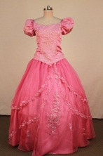 Formal Ball gown Scoop neck Floor-Length Little Girl Pageant Dresses Style FA-Y-329