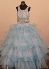 Lovely Ball gown Square neck Floor-Length Little Girl Pageant Dresses Style FA-Y-352
