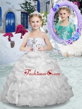 Lovely Spaghetti Straps Flower Girl Dresses with Beading and Ruffles FGL303FOR