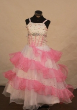 Modest Ball gown Strap Floor-Length Little Girl Pageant Dresses Style FA-Y-320