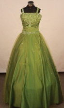 Perfect Ball gown Square neck Floor-Length Little Girl Pageant Dresses Style FA-Y-349