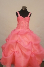 Popular Ball gown Strap Floor-Length Little Girl Pageant Dresses Style FA-Y-308