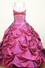 Romantic Ball gown Strap Floor-length Flower Girl Dresses Style FA-C-127