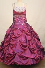 Romantic Ball gown Strap Floor-length Flower Girl Dresses Style FA-C-127