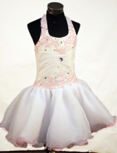 Sweet Ball gown Halter top neck Short Litter Girl Dress Style FA-W-290