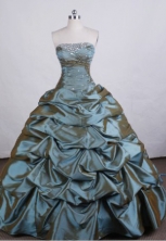 Affordable Ball gown Strapless Floor-length Quinceanera Dresses Beading Style FA-Z-0049 