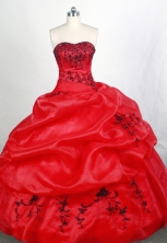 Affordable Ball gown Strapless Floor-length Quinceanera Dresses Style FA-W-r77