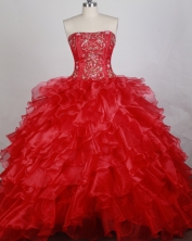 Beautiful Ball gown Strapless Floor-length Quinceanera Dresses Style FA-W-r47