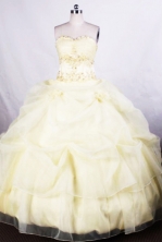 Beautiful Ball gown Sweetheart Floor-length Quinceanera Dresses Appliques with Beading Style FA-Z-001