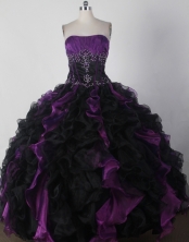 Brand New Ball Gown Strapless Floor-length Quinceanera Dress LJ2671
