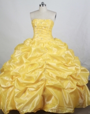 Brand New Ball gown Strapless Floor-length Quinceanera Dresses Style FA-W-r61